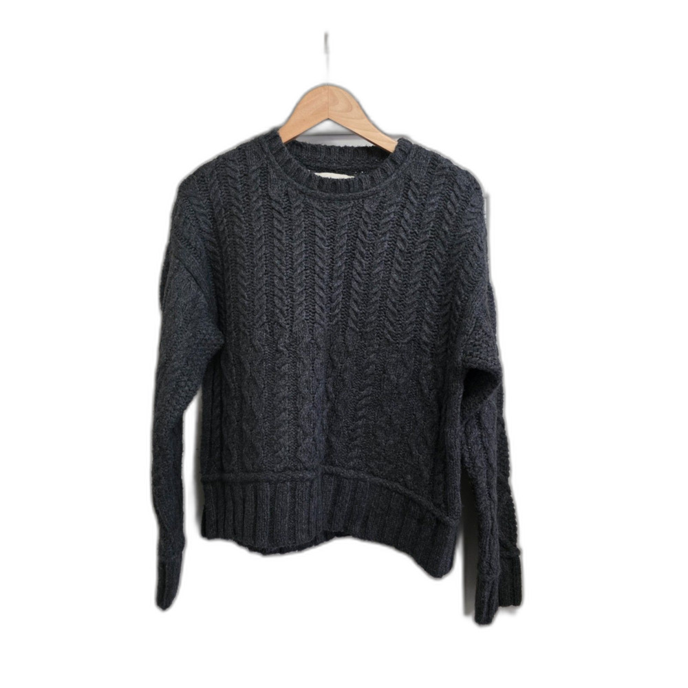 Ladies Lucky Brand Mixed Cable Crew Pullover Sweater (S)